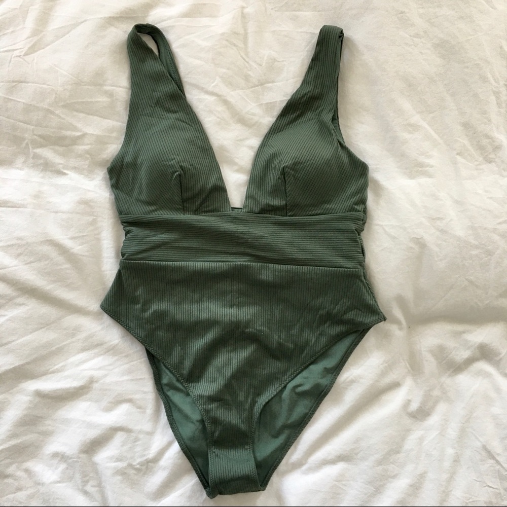 H&M V-neck high cut swimsuit